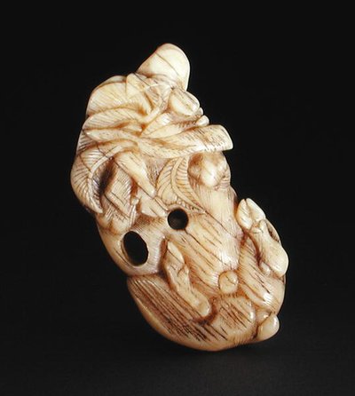 Netsuke raffigurante un cinghiale sdraiato, c. 1750-80 da Japanese School